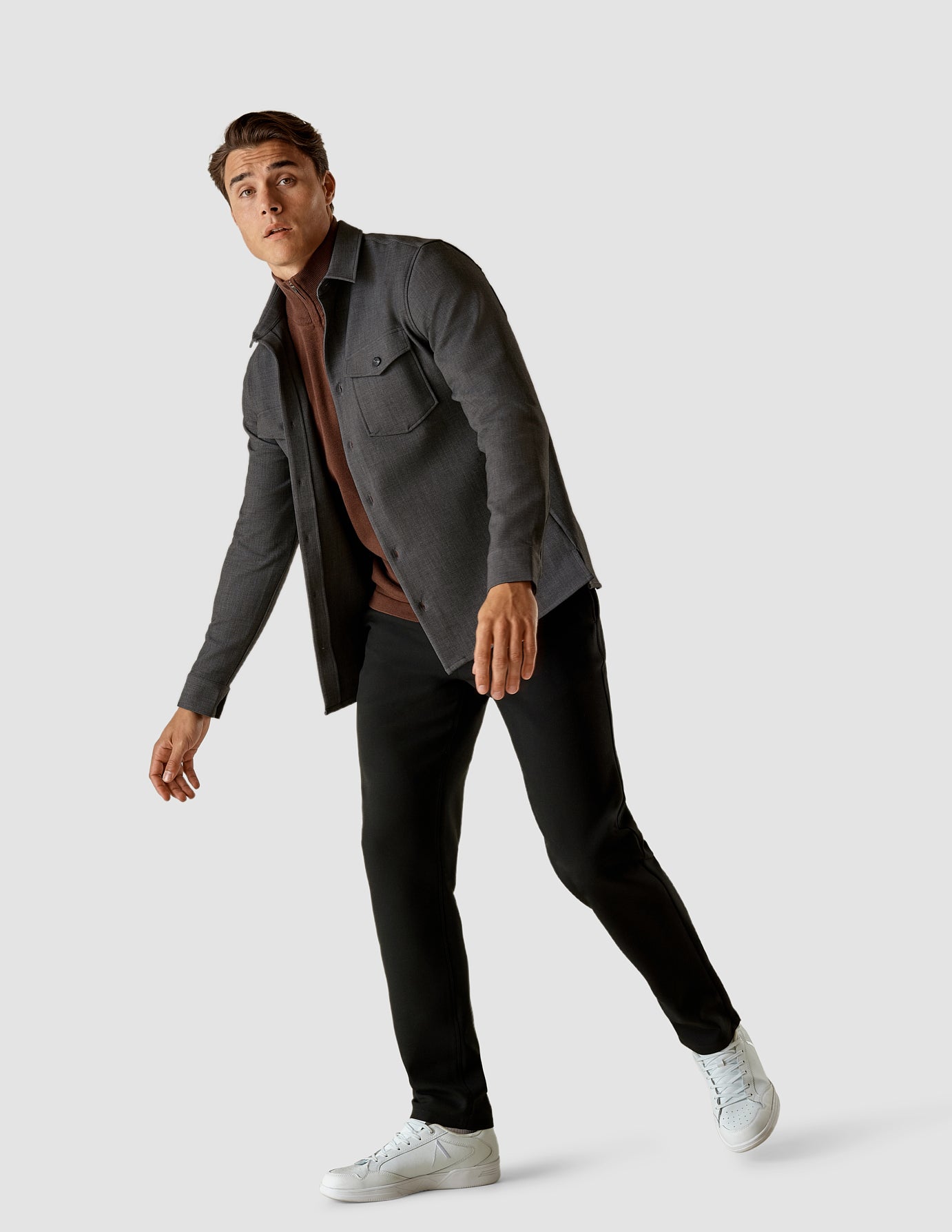 Heavy Edition Overshirt Dark Grey Melange